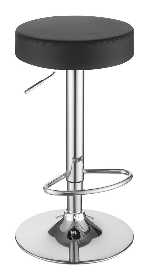 Ramses 29" Adjustable Bar Stool Chrome and Black image