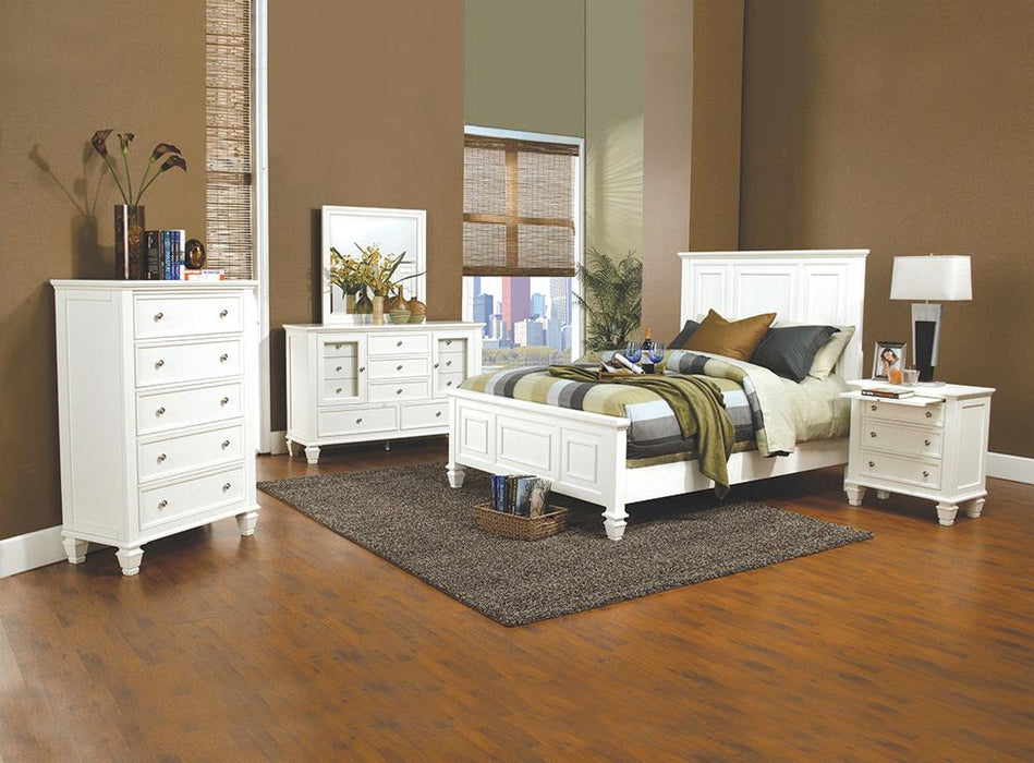 Sandy Beach Bedroom Set with High Headboard image