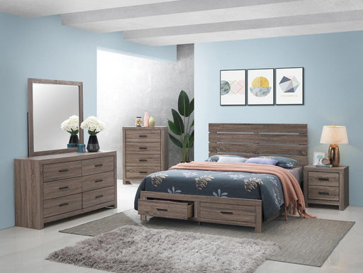 Brantford 4-piece Eastern King Storage Bedroom Set Barrel Oak image