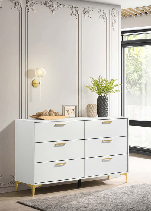 Kendall 6-drawer Dresser White image