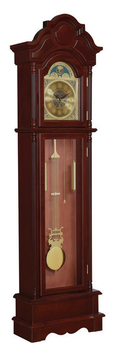 Diggory Grandfather Clock Brown Red and Clear