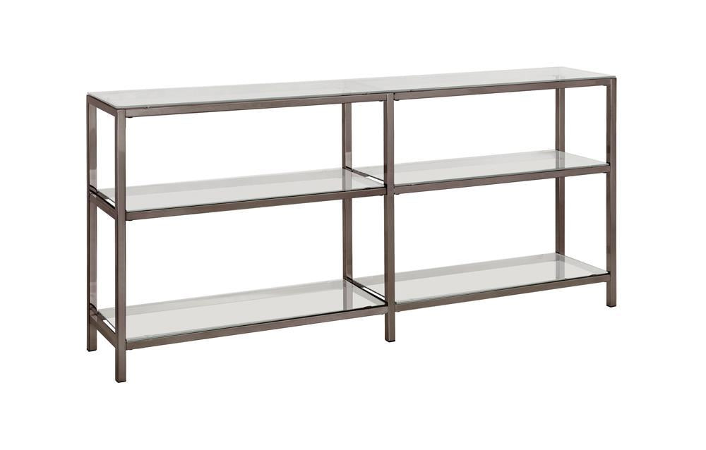 Kate 2-tier Bookcase Black Nickel