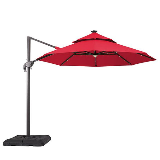 Nuti 10 Ft Round Umbrella w/ LED Light + 37" Large Base image