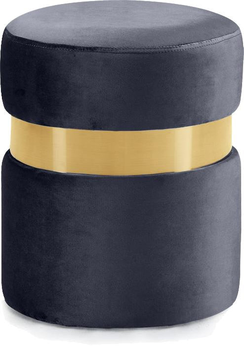 Hailey Grey Velvet Ottoman/Stool image