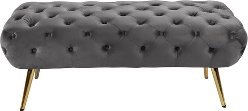 Amara Grey Velvet Bench image