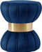 Vino Navy Velvet Ottoman/Stool image