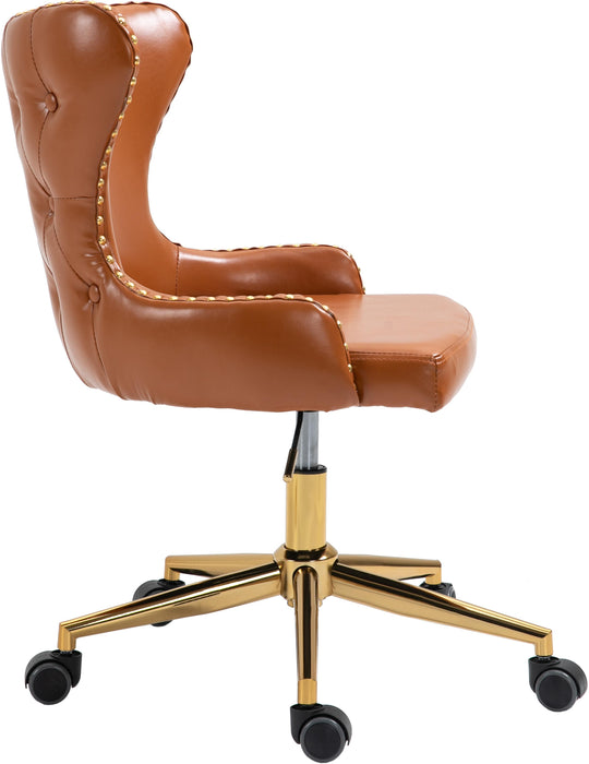 Hendrix Cognac Faux Leather Office Chair