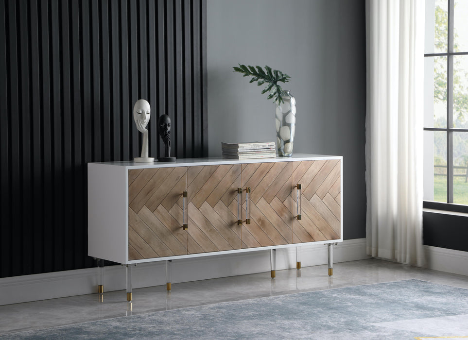 Jive White Lacquer Sideboard/Buffet