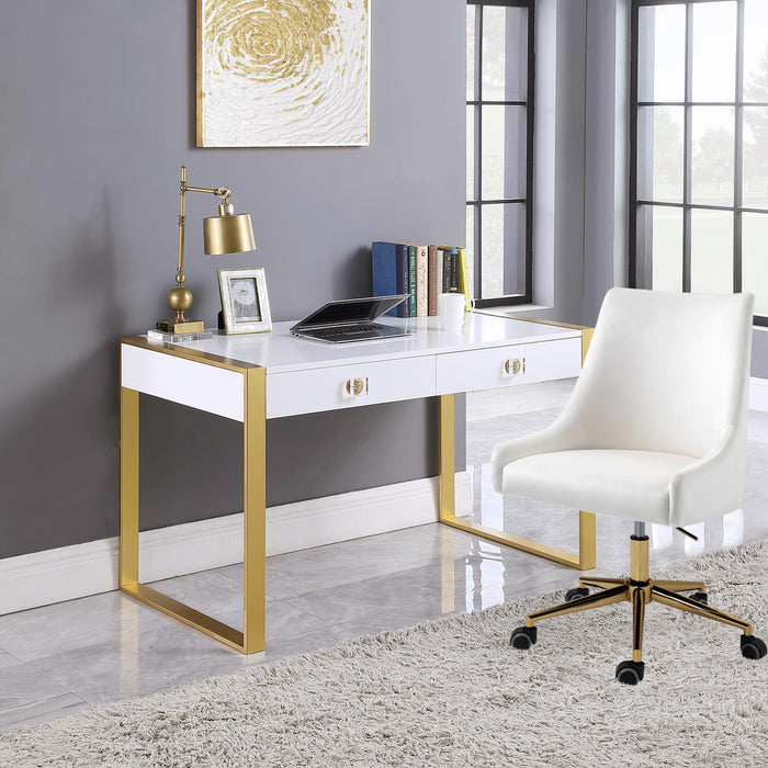 Victoria White / Gold Desk/Console