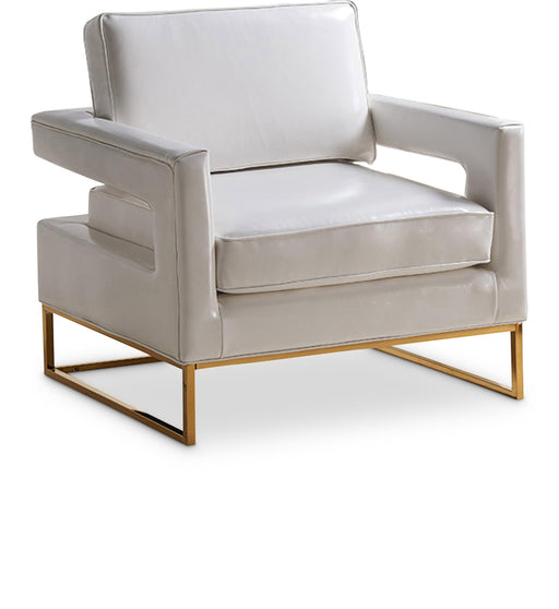 Amelia White Faux Leather Accent Chair image