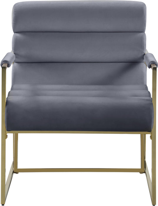 Wayne Grey Velvet Accent Chair