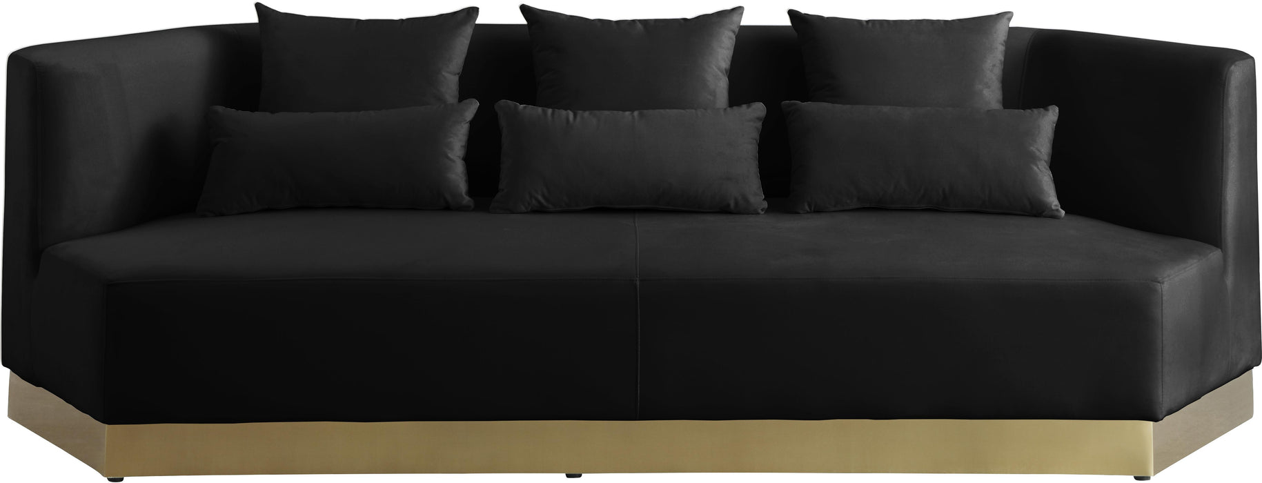 Marquis Black Velvet Sofa