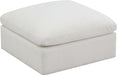 Plush Cream Velvet Standard Cloud Modular Ottoman image