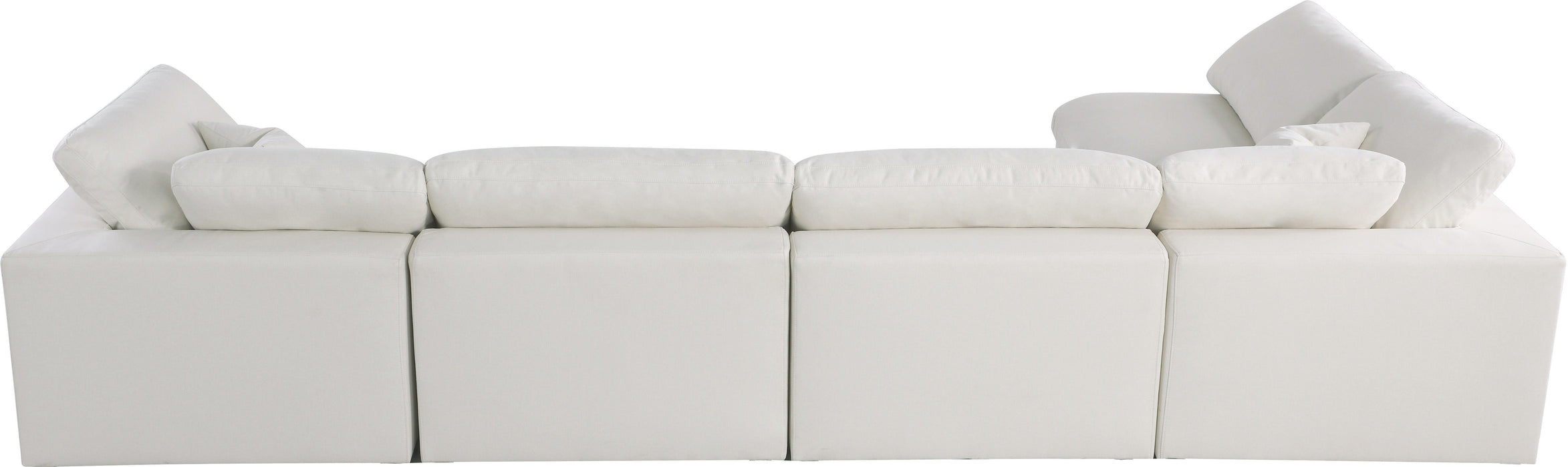 Plush Cream Velvet Standard Cloud Modular Sectional