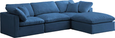 Plush Navy Velvet Standard Cloud Modular Sectional image