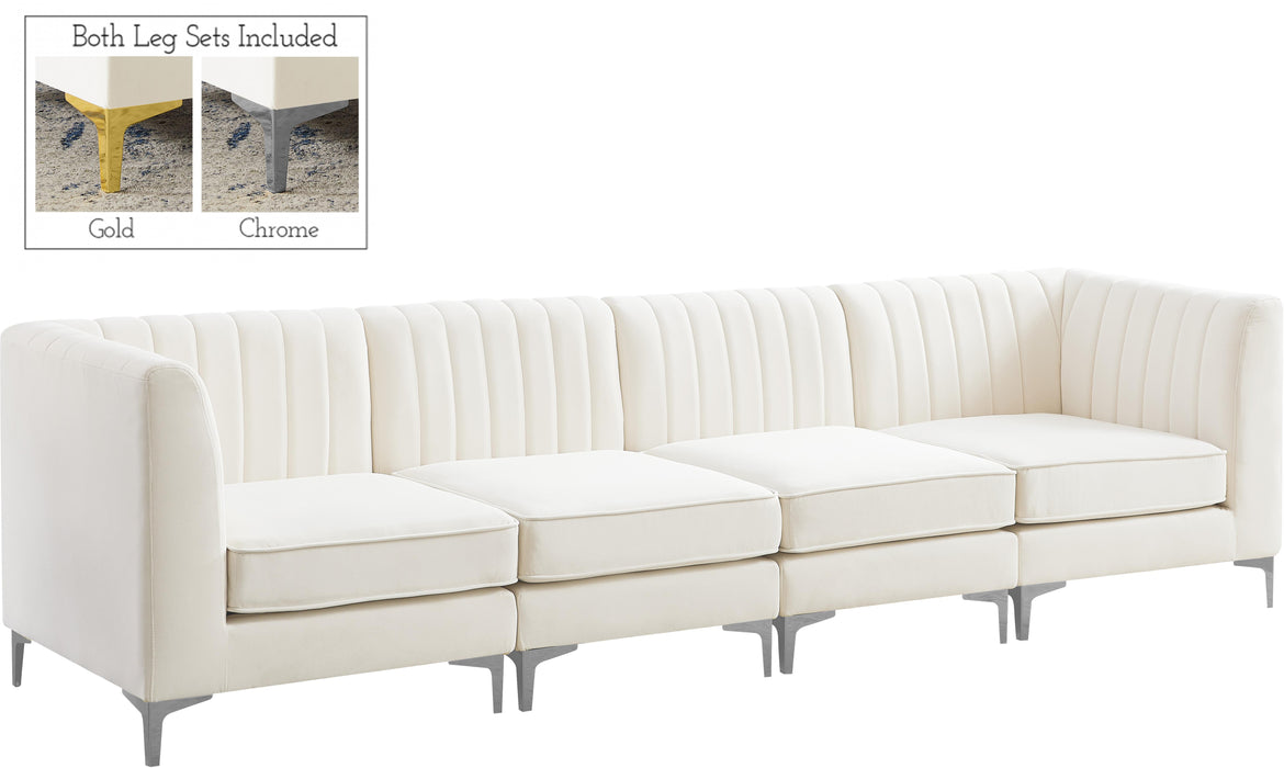 Alina Cream Velvet Modular Sofa