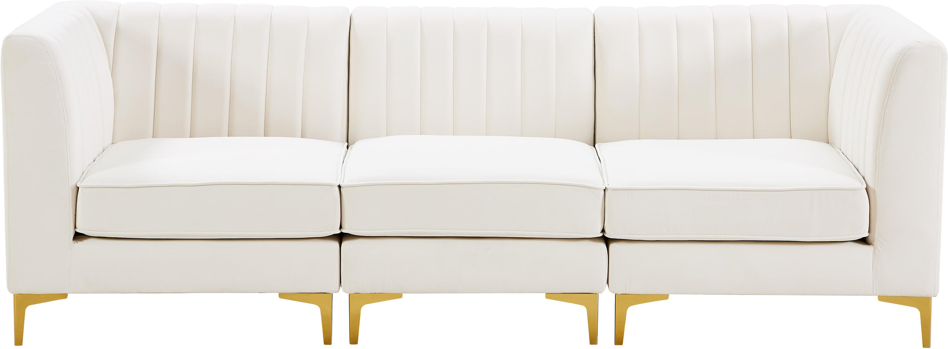 Alina Cream Velvet Modular Sofa