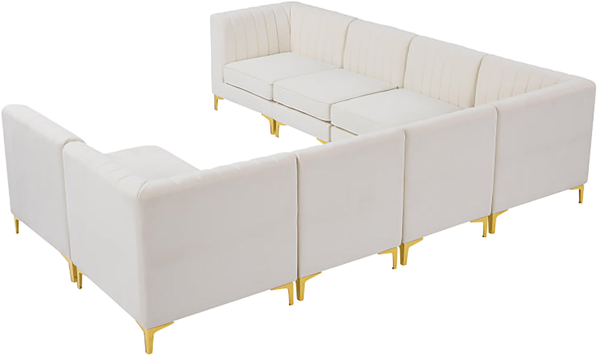 Alina Cream Velvet Modular Sectional