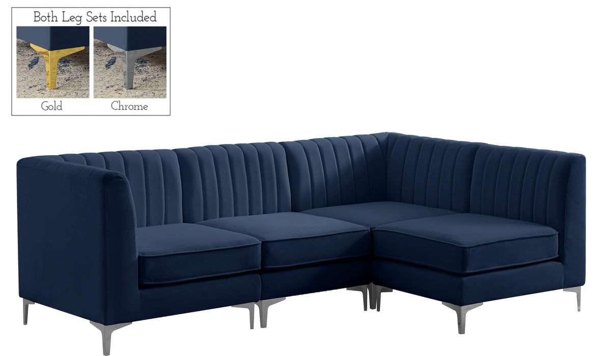 Alina Navy Velvet Modular Sectional