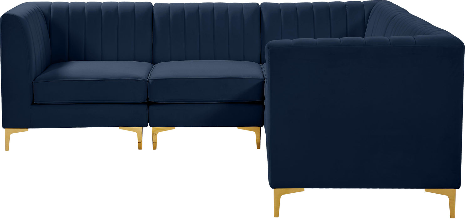 Alina Navy Velvet Modular Sectional