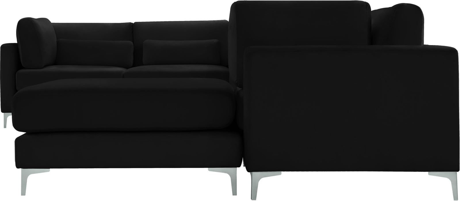 Julia Black Velvet Modular Sectional (7 Boxes)