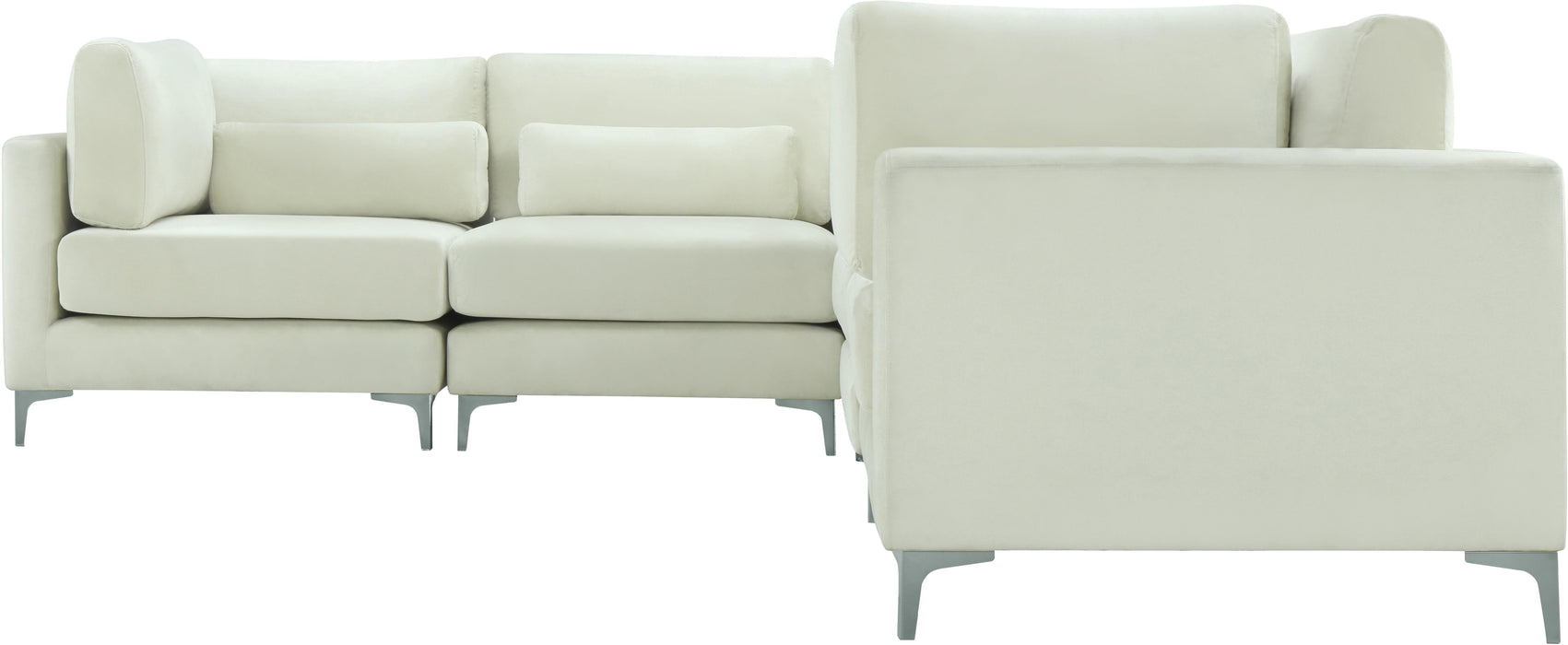 Julia Cream Velvet Modular Sectional (5 Boxes)