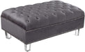 Lucas Grey Velvet Ottoman image