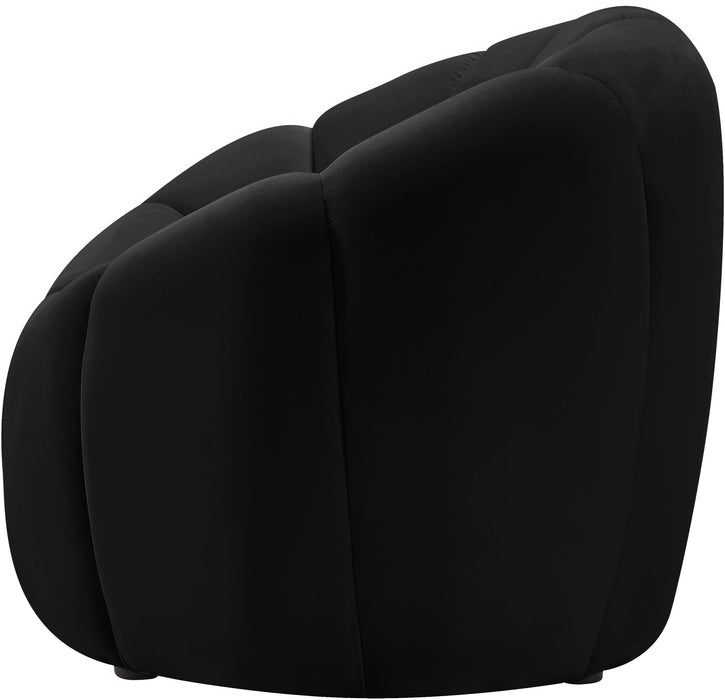 Elijah Black Velvet Chair