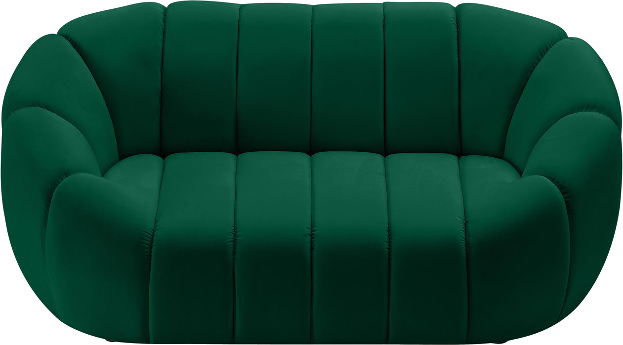 Elijah Green Velvet Loveseat