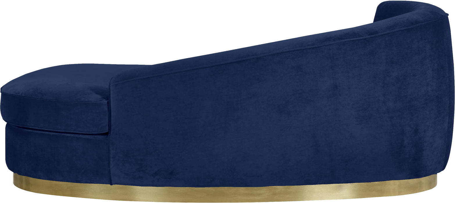 Julian Navy Velvet Chaise