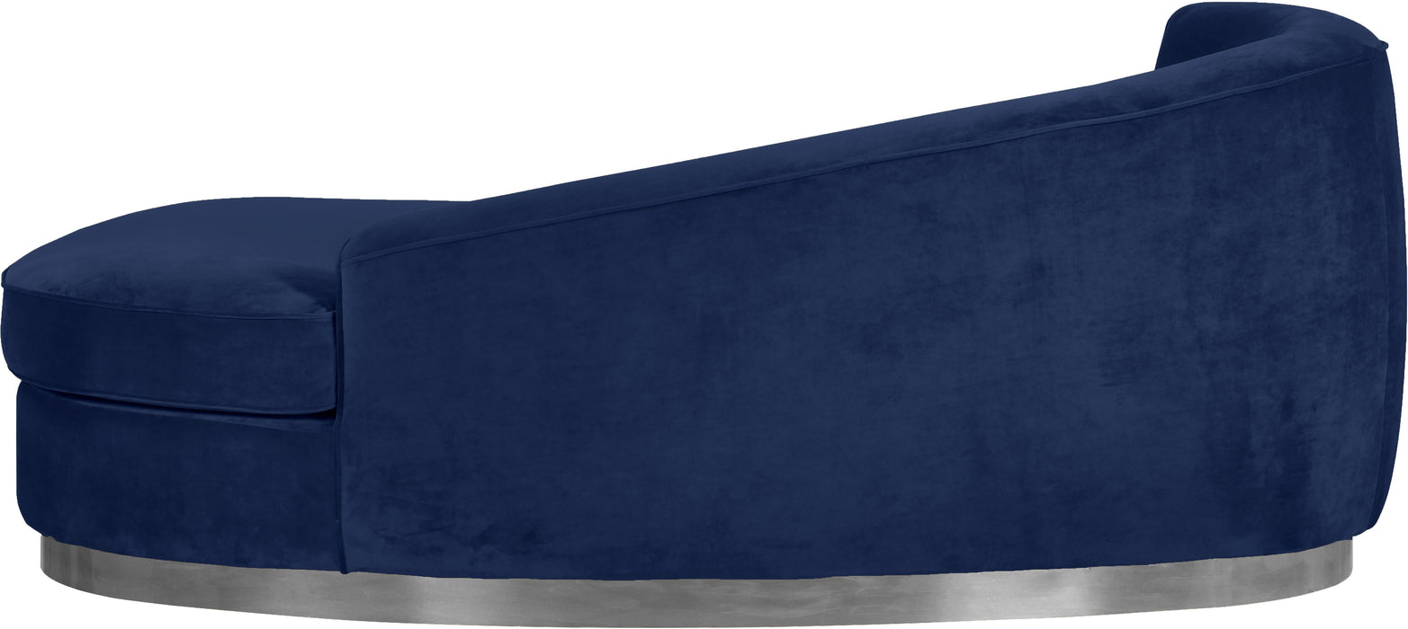 Julian Navy Velvet Chaise