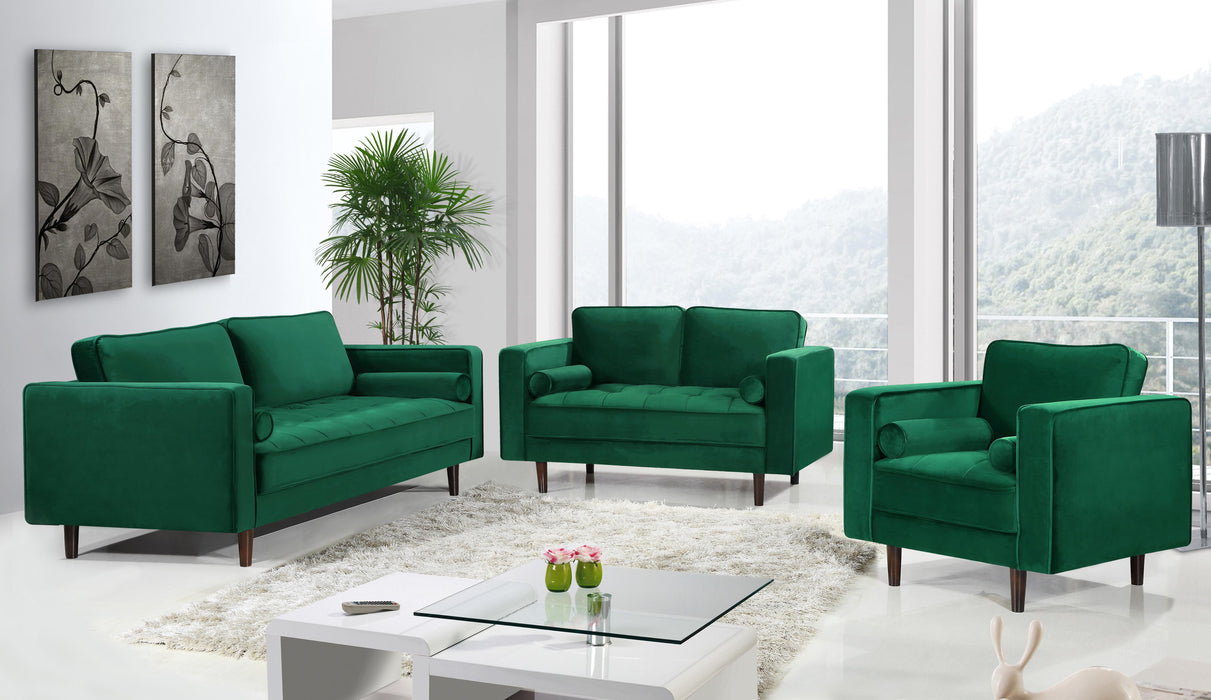 Emily Green Velvet Sofa