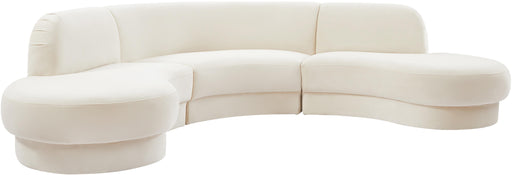 Rosa Cream Velvet 3pc. Sectional (3 Boxes) image