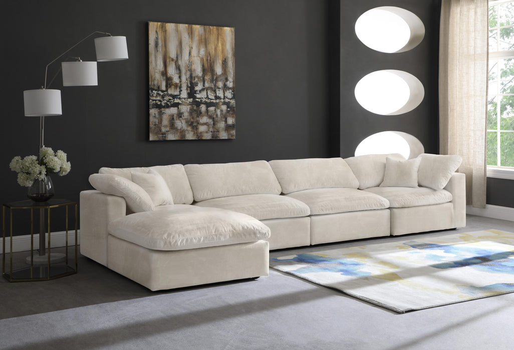 Cozy Cream Velvet Cloud Modular Sectional