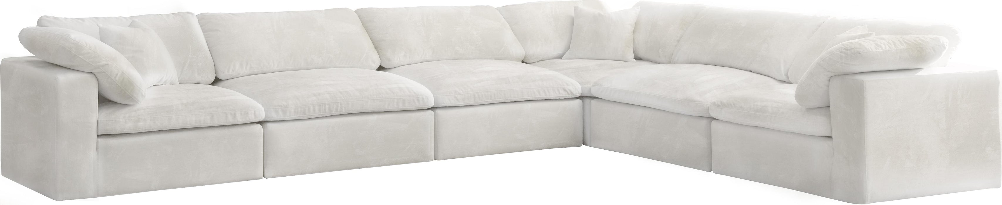 Cozy Cream Velvet Cloud Modular Sectional