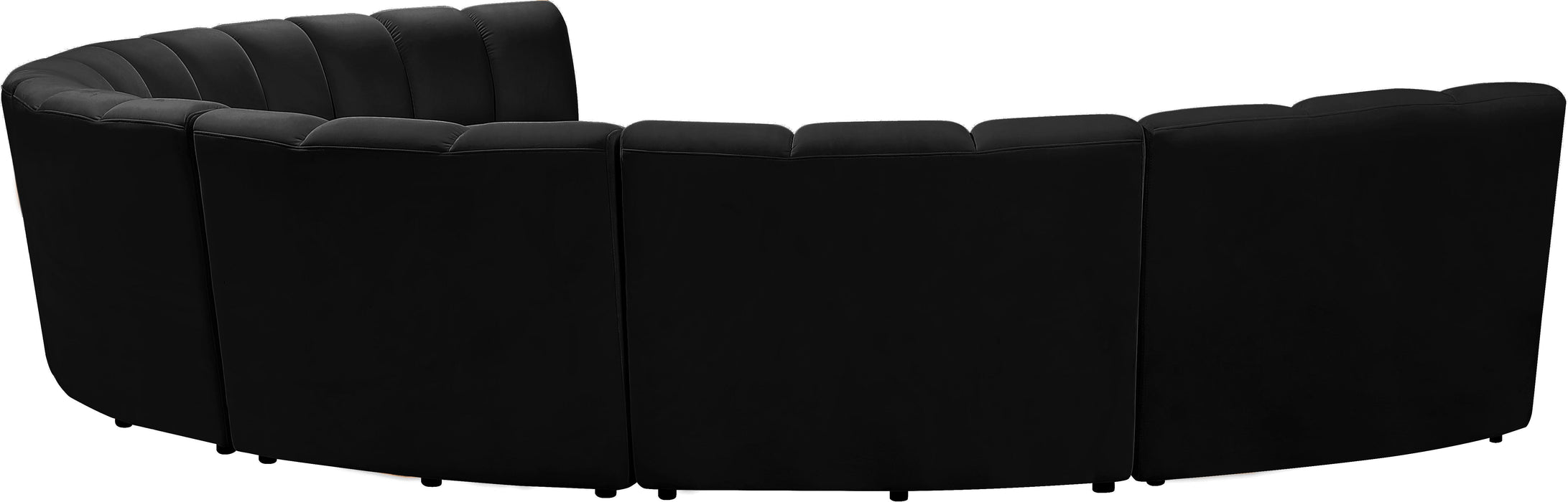 Infinity Black Velvet 7pc. Modular Sectional