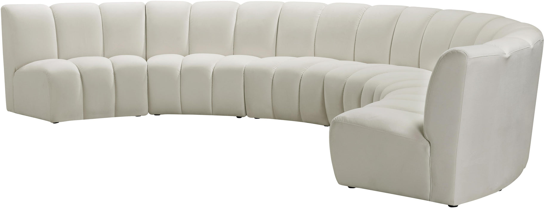 Infinity Cream Velvet 6pc. Modular Sectional