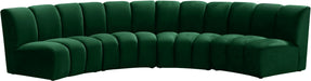 Infinity Green Velvet 4pc. Modular Sectional image