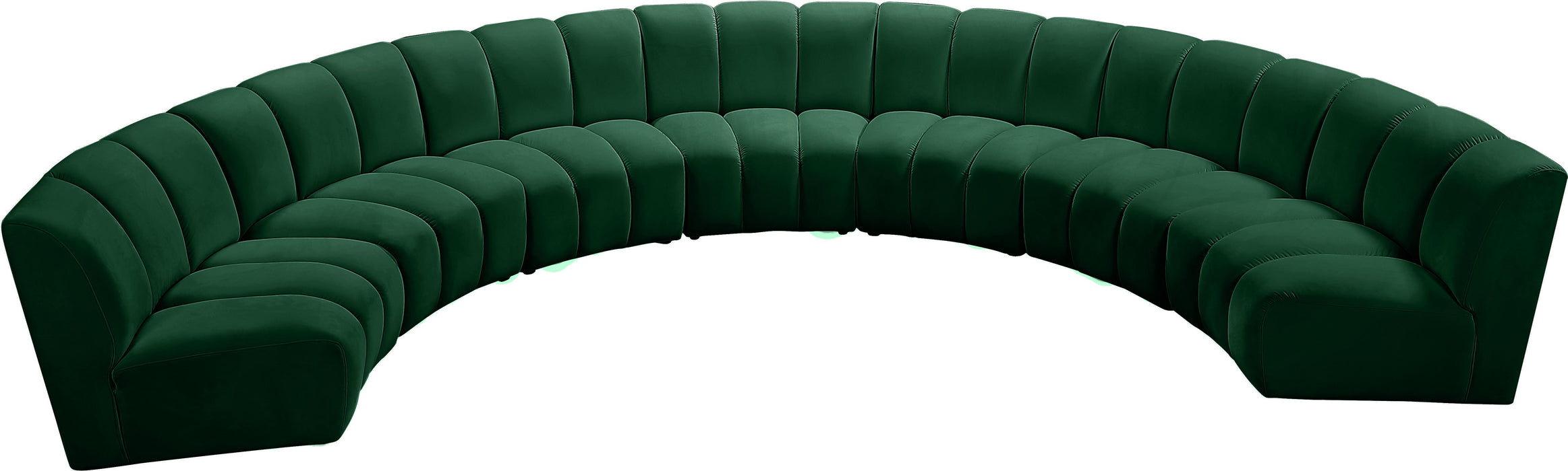 Infinity Green Velvet 7pc. Modular Sectional