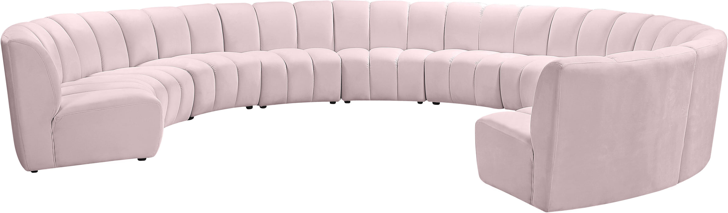 Infinity Pink Velvet 10pc. Modular Sectional