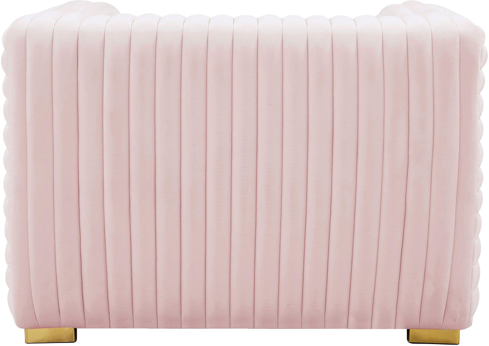 Ravish Pink Velvet Chair