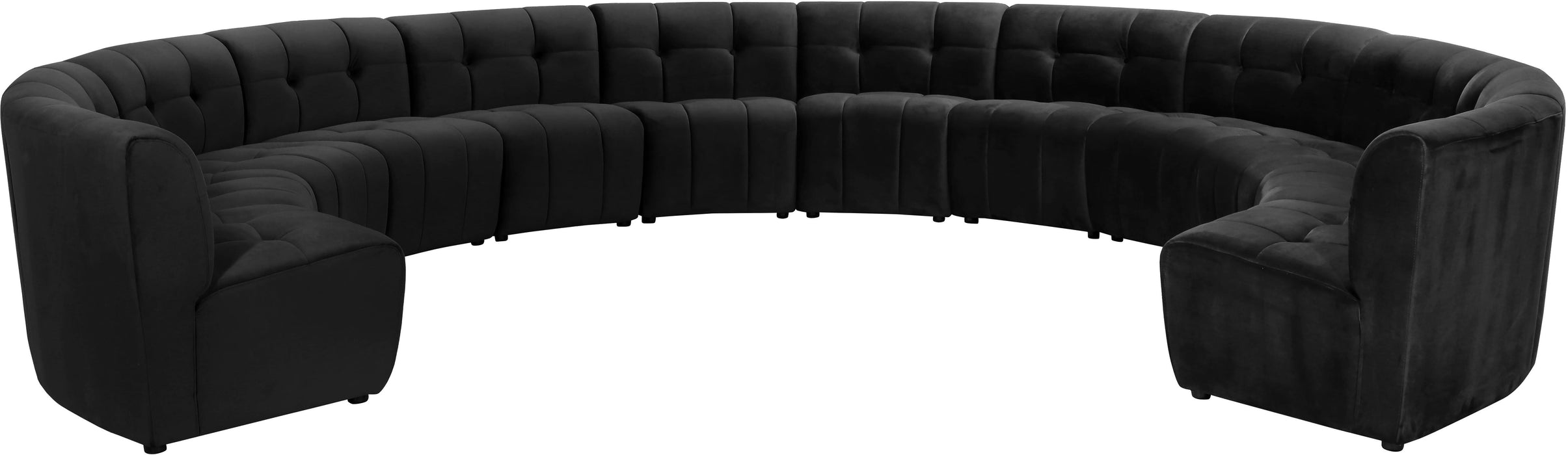 Limitless Black Velvet 12pc. Modular Sectional image