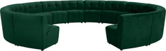 Limitless Green Velvet 14pc. Modular Sectional image