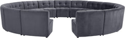 Limitless Grey Velvet 15pc. Modular Sectional image