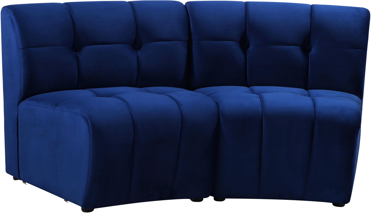 Limitless Navy Velvet 2pc. Modular Sectional