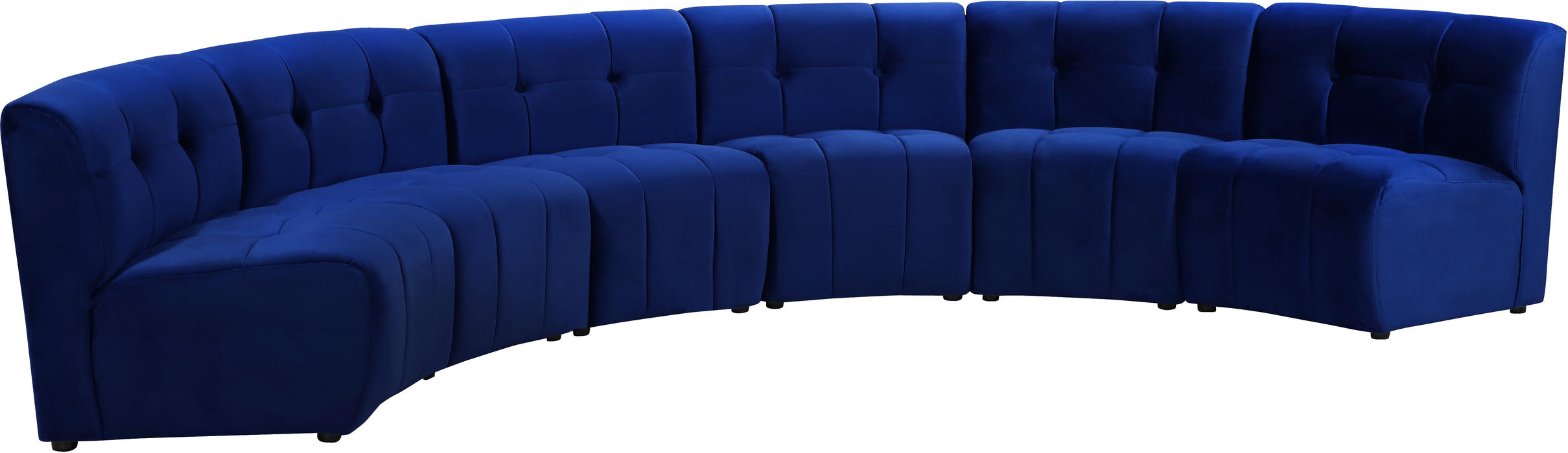 Limitless Navy Velvet 6pc. Modular Sectional