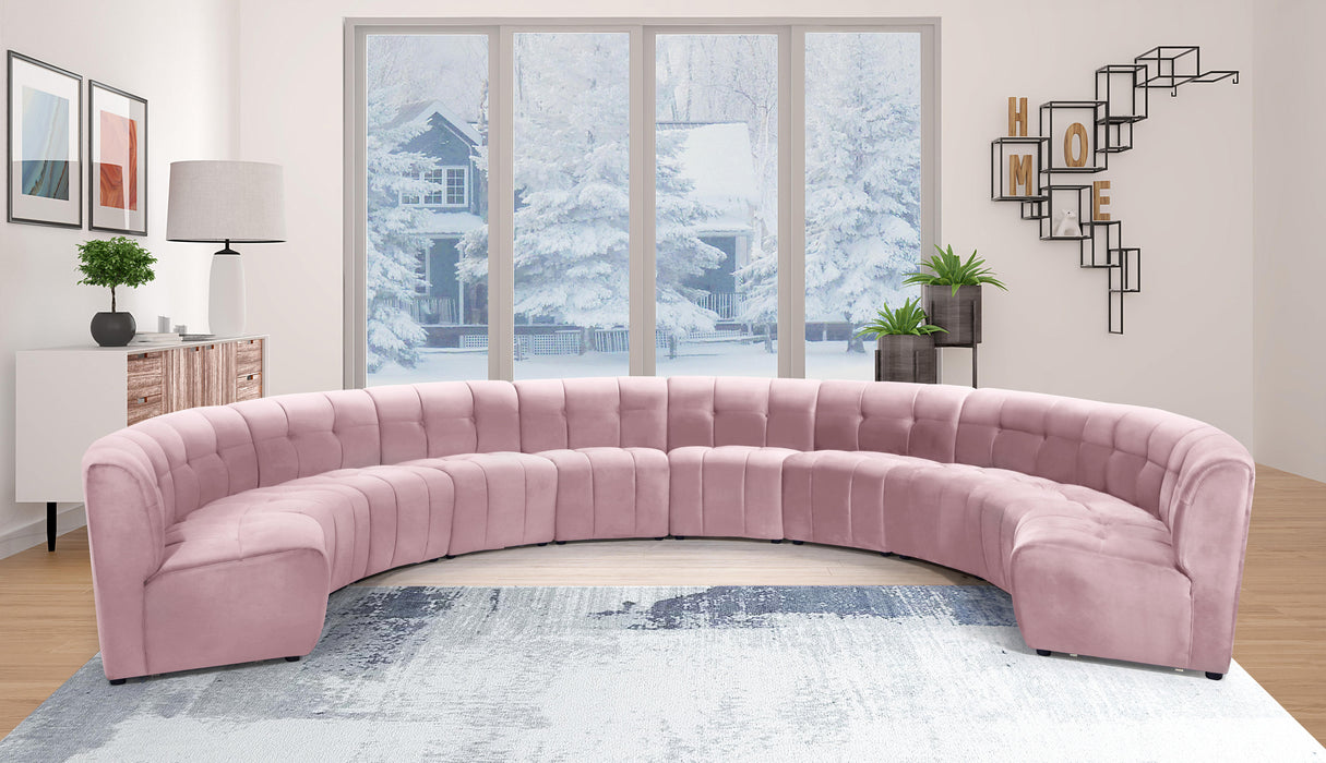 Limitless Pink Velvet 10pc. Modular Sectional