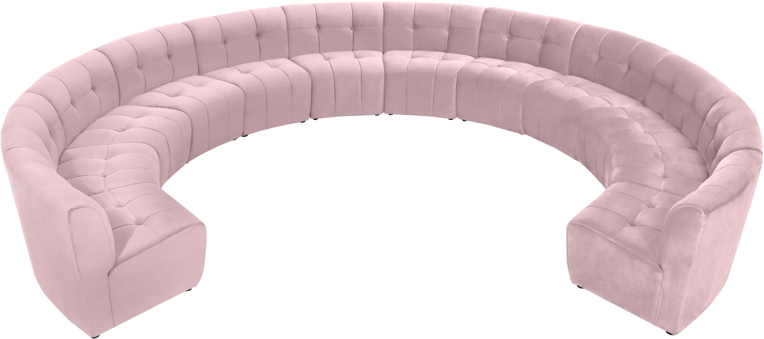 Limitless Pink Velvet 12pc. Modular Sectional