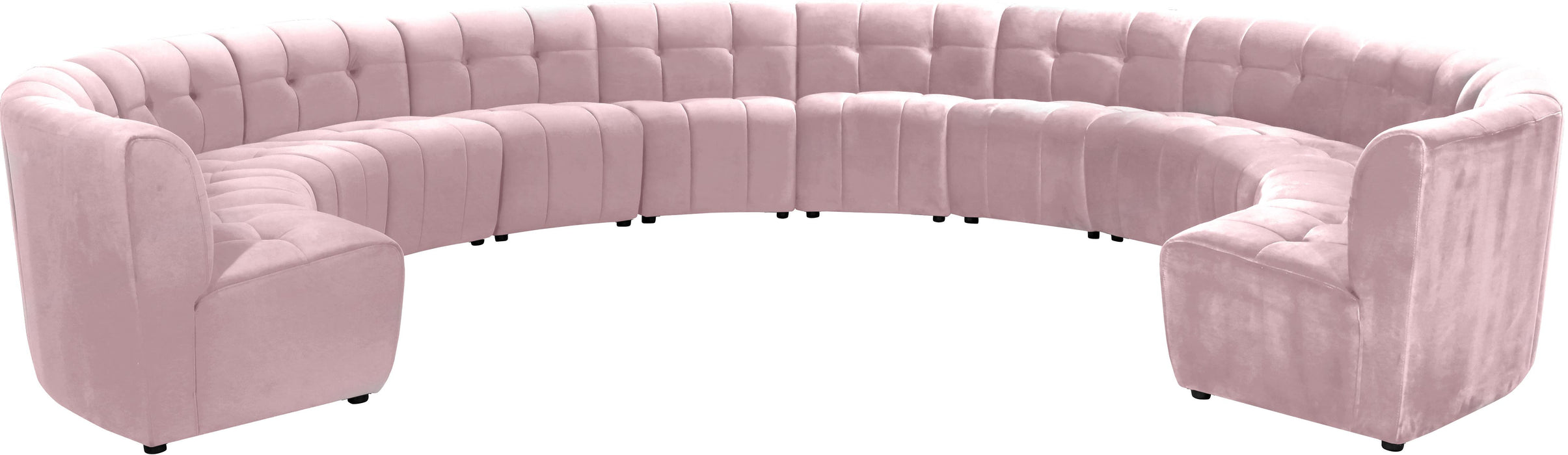 Limitless Pink Velvet 12pc. Modular Sectional image