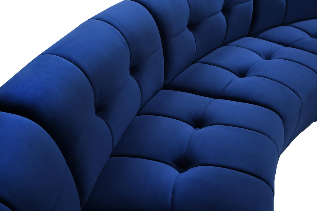 Limitless Navy Velvet 4pc. Modular Sectional